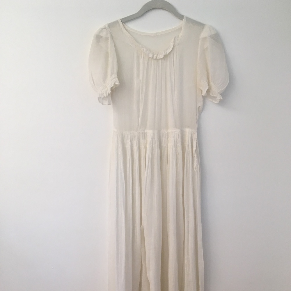 Victorian White Sheer Dress
